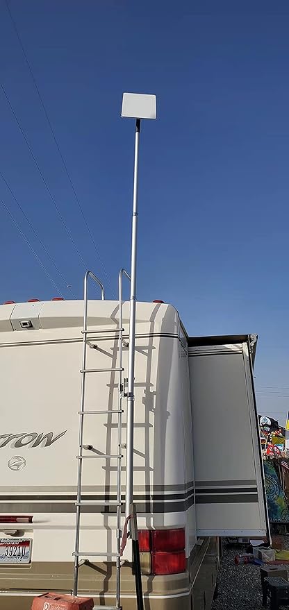 EEZ RV Products. Telescoping RV Ladder Starlink Pole 10ft Ladder Mount are Sold Separately.