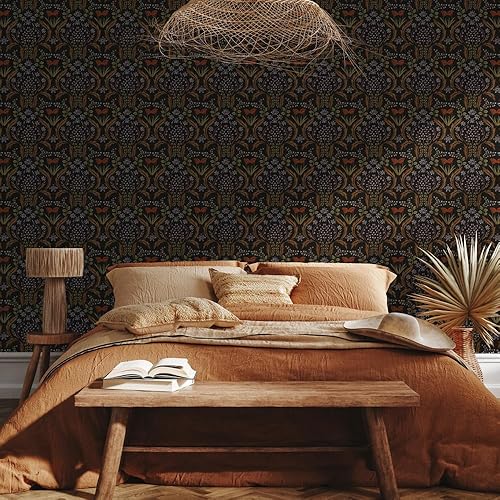 Miniatura 3 de Tempaper Orange Scandi - Papel tapiz removible para despegar y pegar, 20.5 x 16.5 pies, fabricado en los Estados Unidos