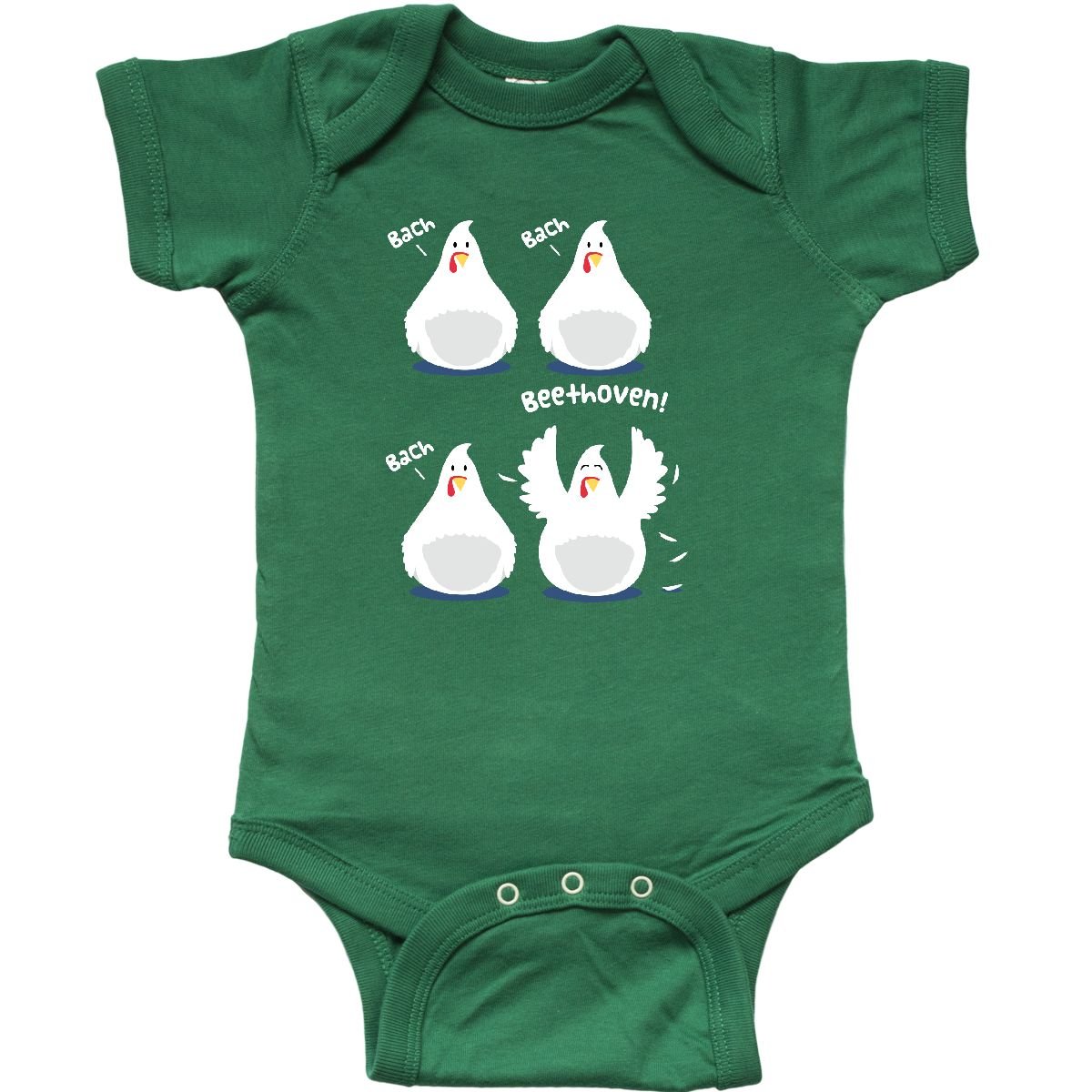 inktasticBach Beethoven Funny Chicks Baby Bodysuit