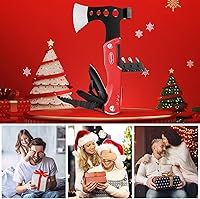 Vista 7 de RoverTac Hacha multiherramienta 11 en 1 – Equipo de camping con cuchillo, martillo, sierra, abridor de botellas, destornilladores – Herramienta