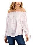 Womens Bandcollar Button Up Roll Tab Blouse