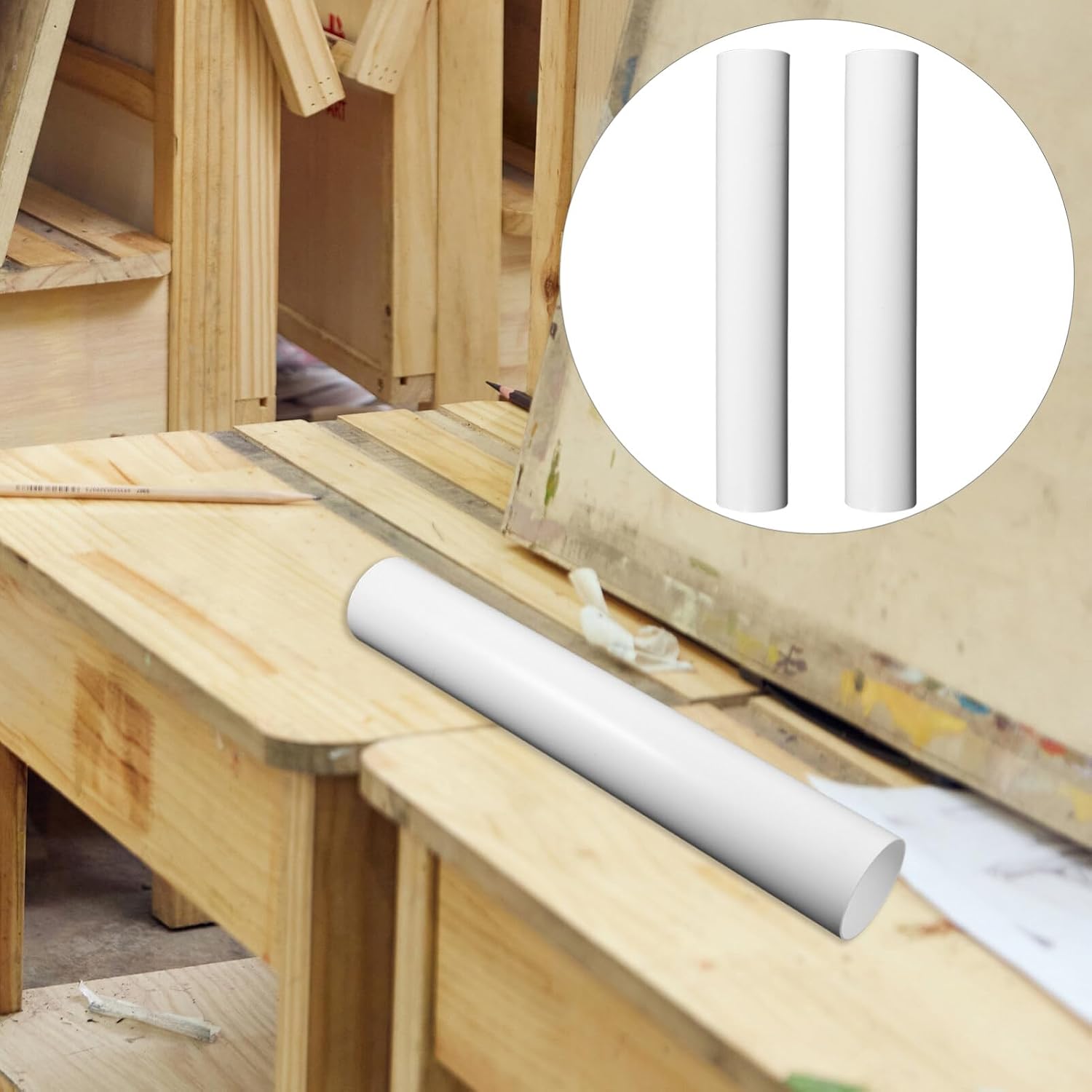 SHINEOFI 2pcs Painting Storage Tube Drafting Holder for Art Documents and Posters for Transport and Storage
