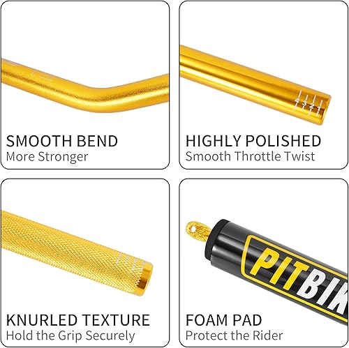 Miniatura 5 de RUTU - Manillar universal para motocicleta de 78 pulgadas, con almohadilla transversal, barra de arrastre de baja altura para motocross, ATV Quad