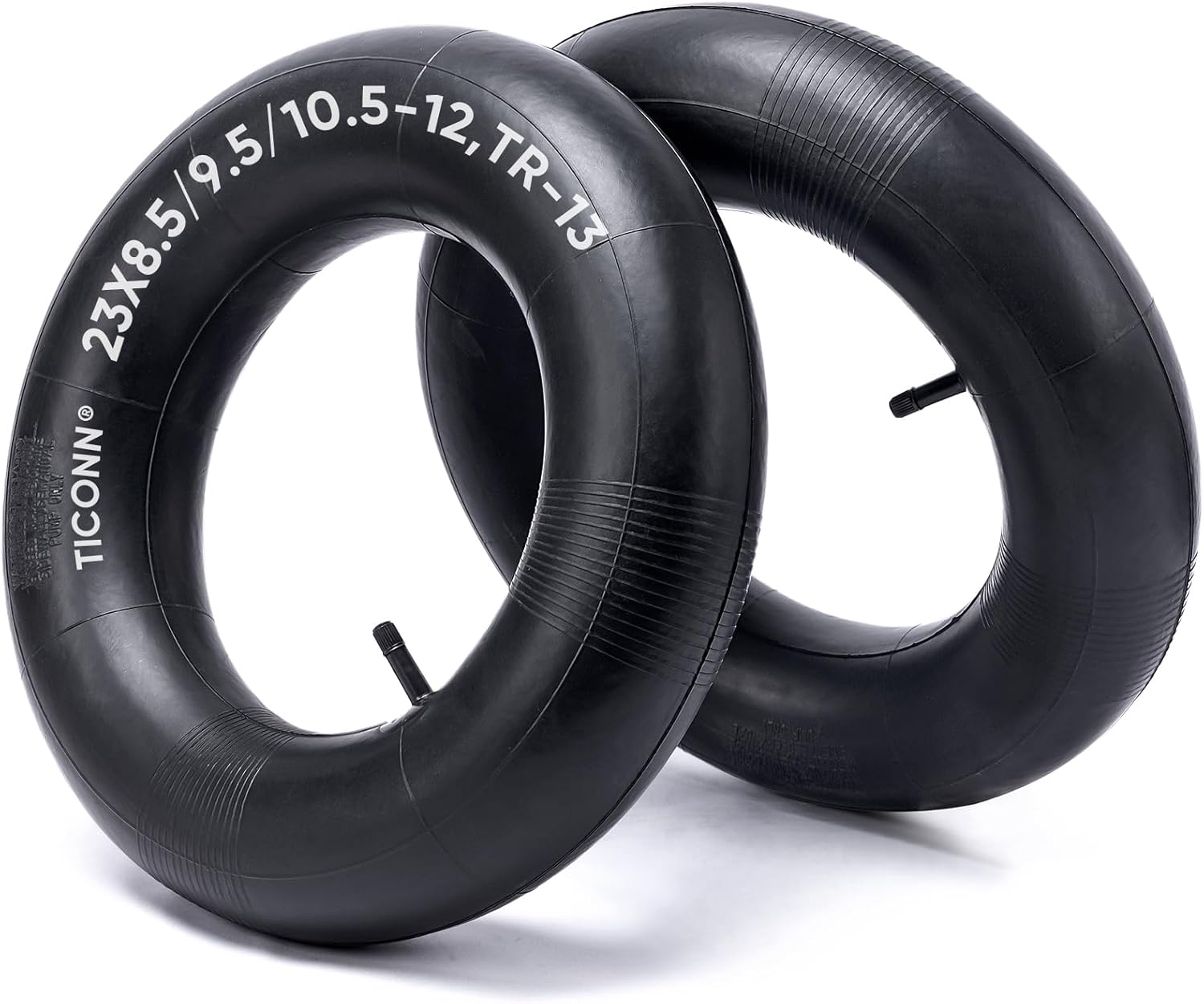 TICONN 23x8.5/9.5/10.5-12 Tire Inner Tube, 2 Pack Inner Tire Tube for Wheelbarrow Tires, Replacement Tube with TR-13 Straight Valve Stem for Mowers, Hand Trucks