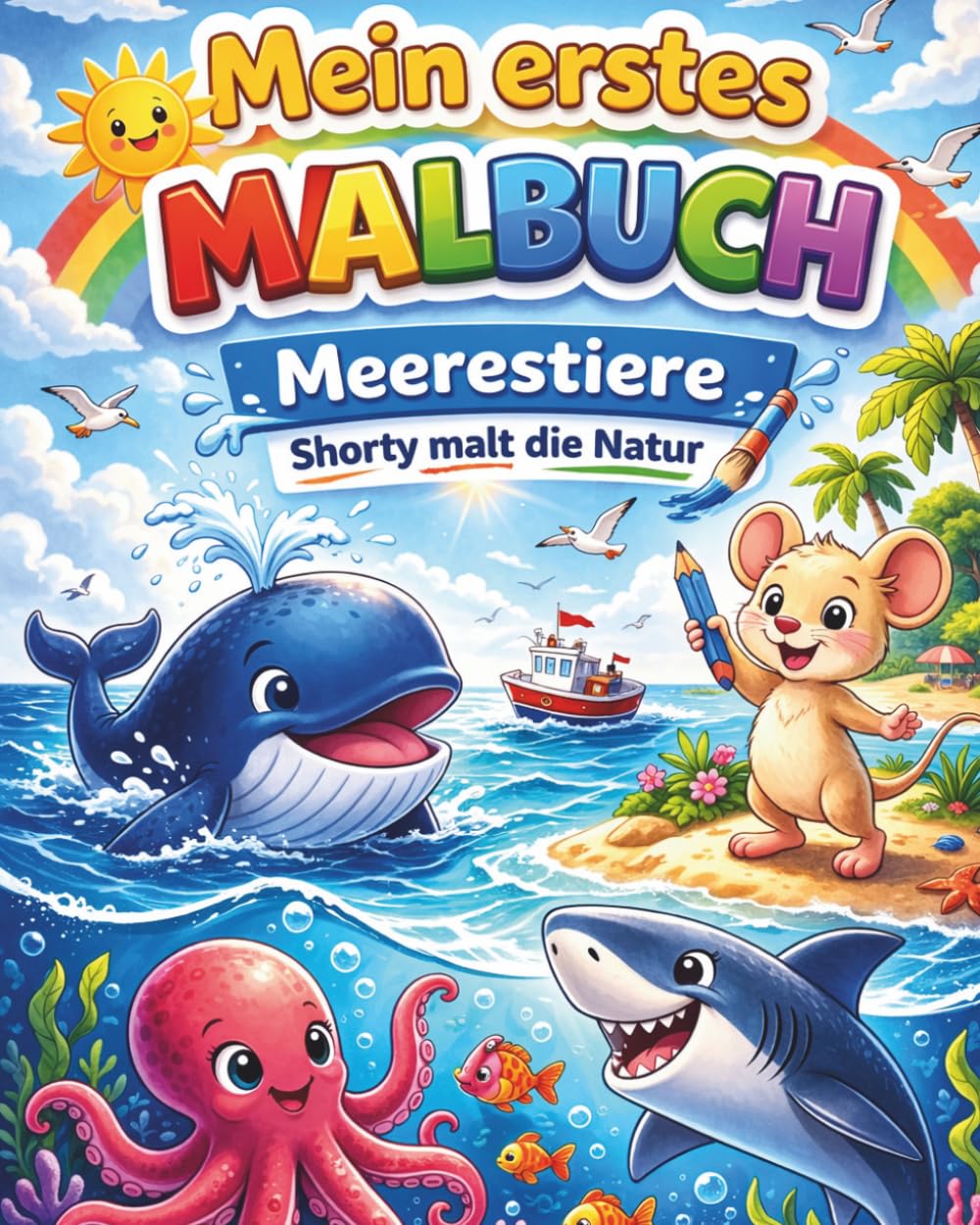 Mein erstes Malbuch - Meerestiere: Shorty malt die Natur