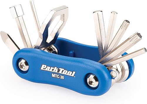 Park Tool MTC-30 - Multiherramienta para bicicleta con llaves hexagonales de 2,5 a 0.315 in, T25, T30, destornillador y llave de caja
