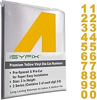 Vista 43 de iSYFIX Calcomanías de Números de Vinilo Verde Manzana – 1.5 Pulgadas Autoadhesivas (2 Juegos) – Calcomanía Premium Troquelada y Pre-espaciada