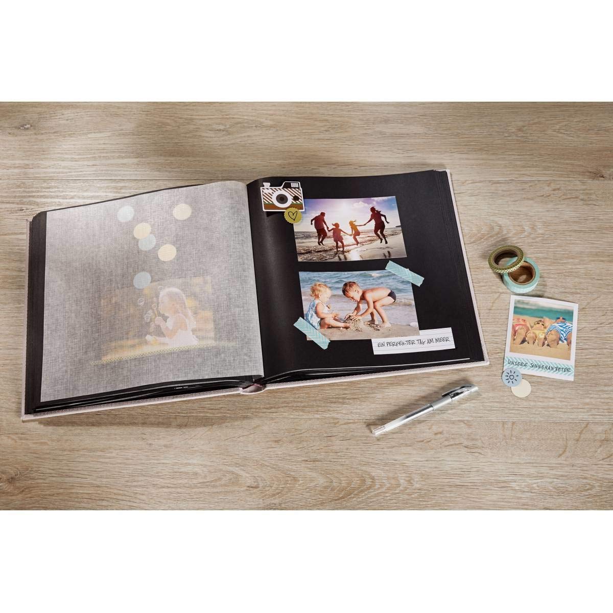 Album Fotografico Aevdor In Lino, 20x25 Cm, 72 Foto Verticali, Pagine Senza Acidi - Per Matrimoni, Bambini, Famiglia Album Copertina Lino 72 Foto