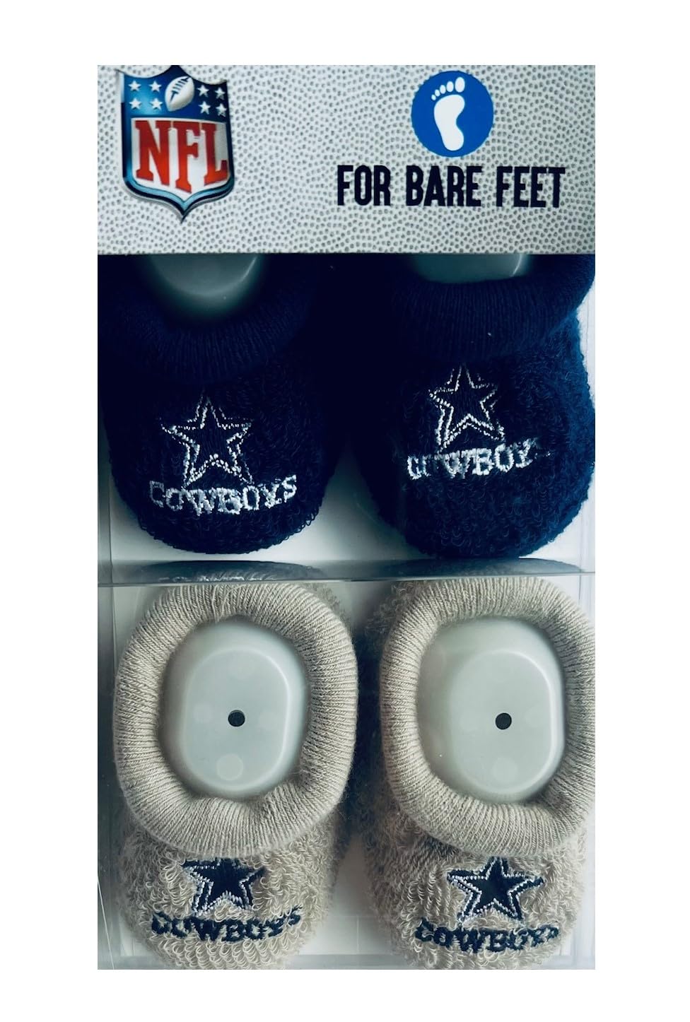 FBF - NFL Team Logo & Colors Infant Bootie Socks 0-12 Months - 2 Pack