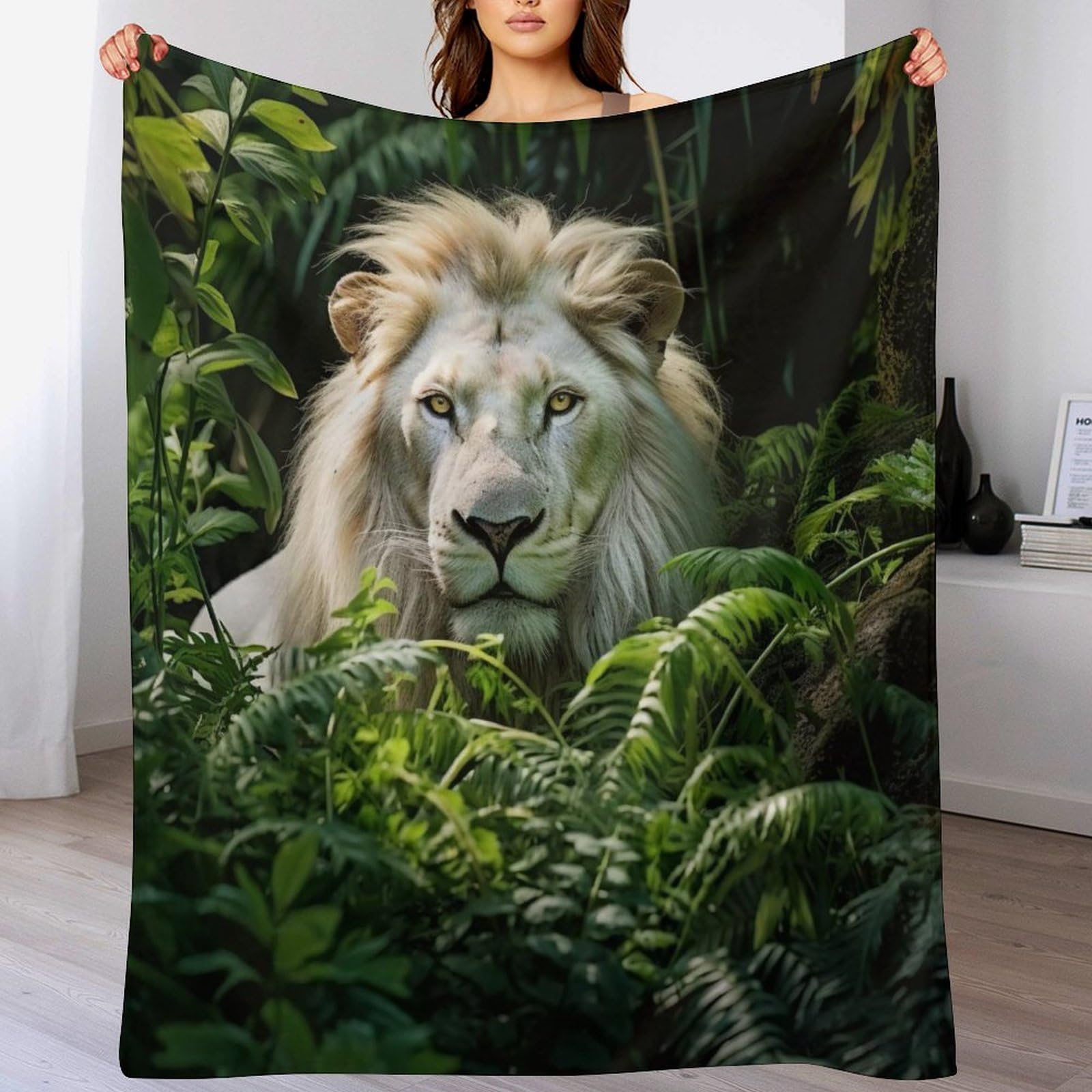 Manta de franela de león suave para sofá cama de 140x180 cm