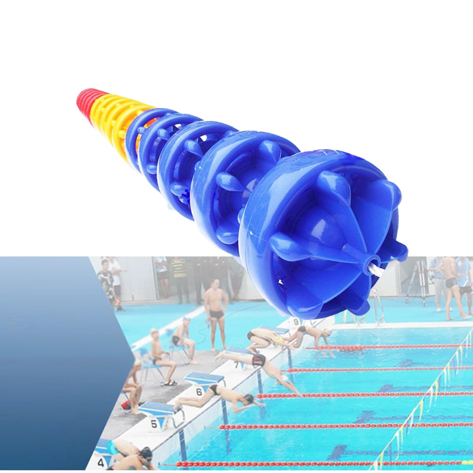 GJMSSMY Floating Pool Safety Divider Lane Line - 18m/59ft for Shallow Swimming Competitions - Durable, Adjustable Depth, Essential for Organized Swim Lanes