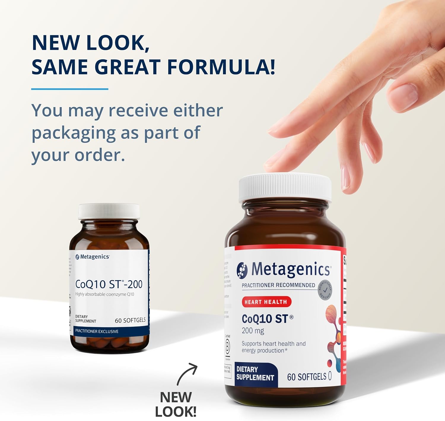 Metagenics Bundle - CoQ10 ST-200 & OmegaGenics EPA-DHA 1000-60 Softgels CoQ10 for Heart Health & Energy Production Support* - 120 Softgels of EPA-DHA 1000 for Heart, Health & Immune System Health*