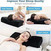 Vista 3 de Almohada de pestañas para extensiones de pestañas, almohada de espuma viscoelástica para el cuello, extensión de pestañas, curva ergonómica que