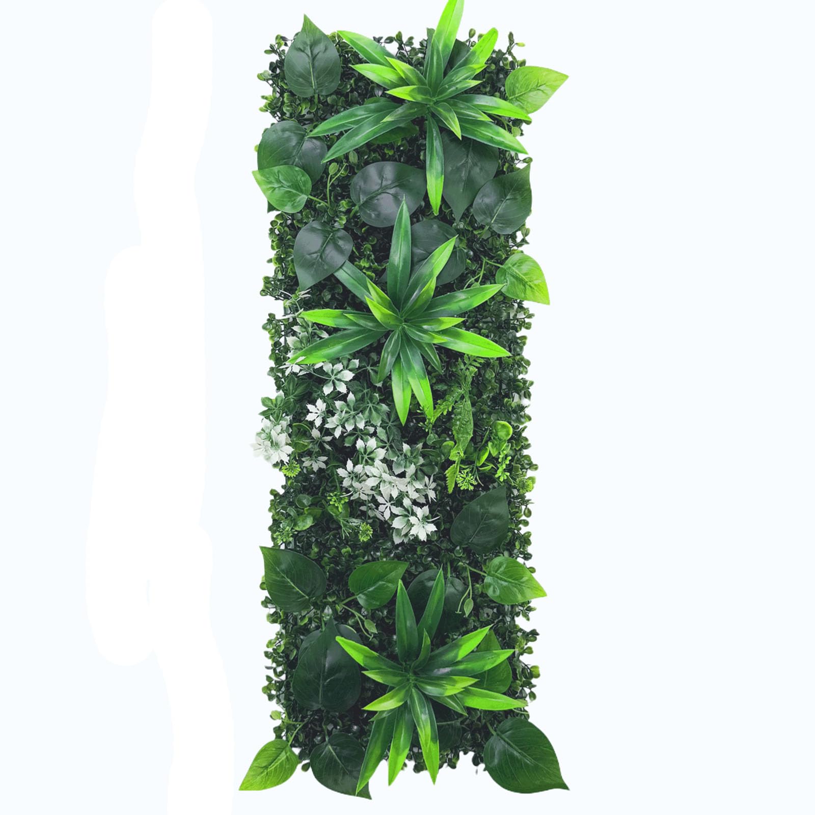 Agares G Artificial Reen Wall Panel 25×75Cm, Lifelike Faux Plant Wall Decor, Modular Fake Rass & Flower Wall For Background Wall, Feature Wall, Weddin And Store Display (G)