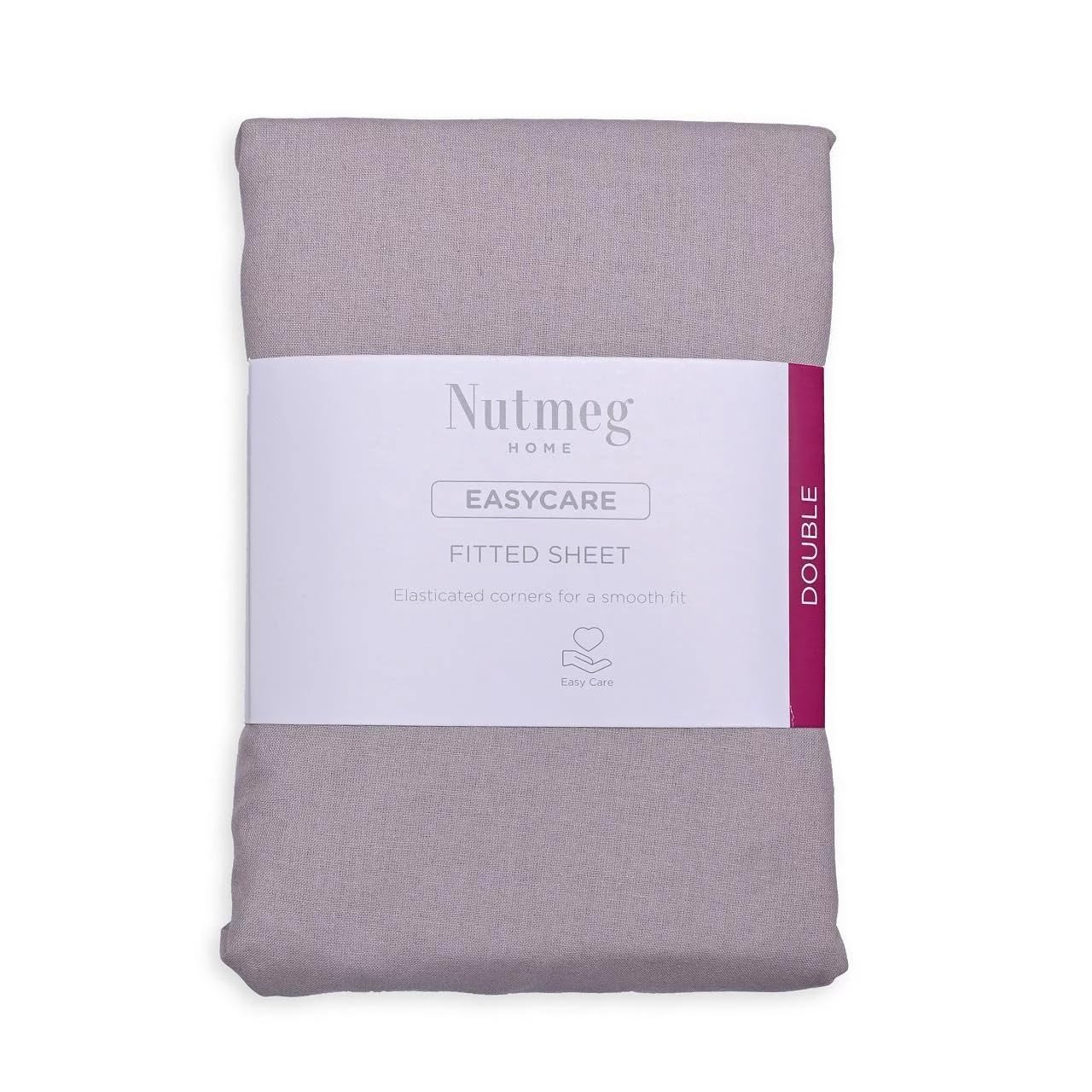 Morrisons Easy Care Grey Double Fitted Sheet