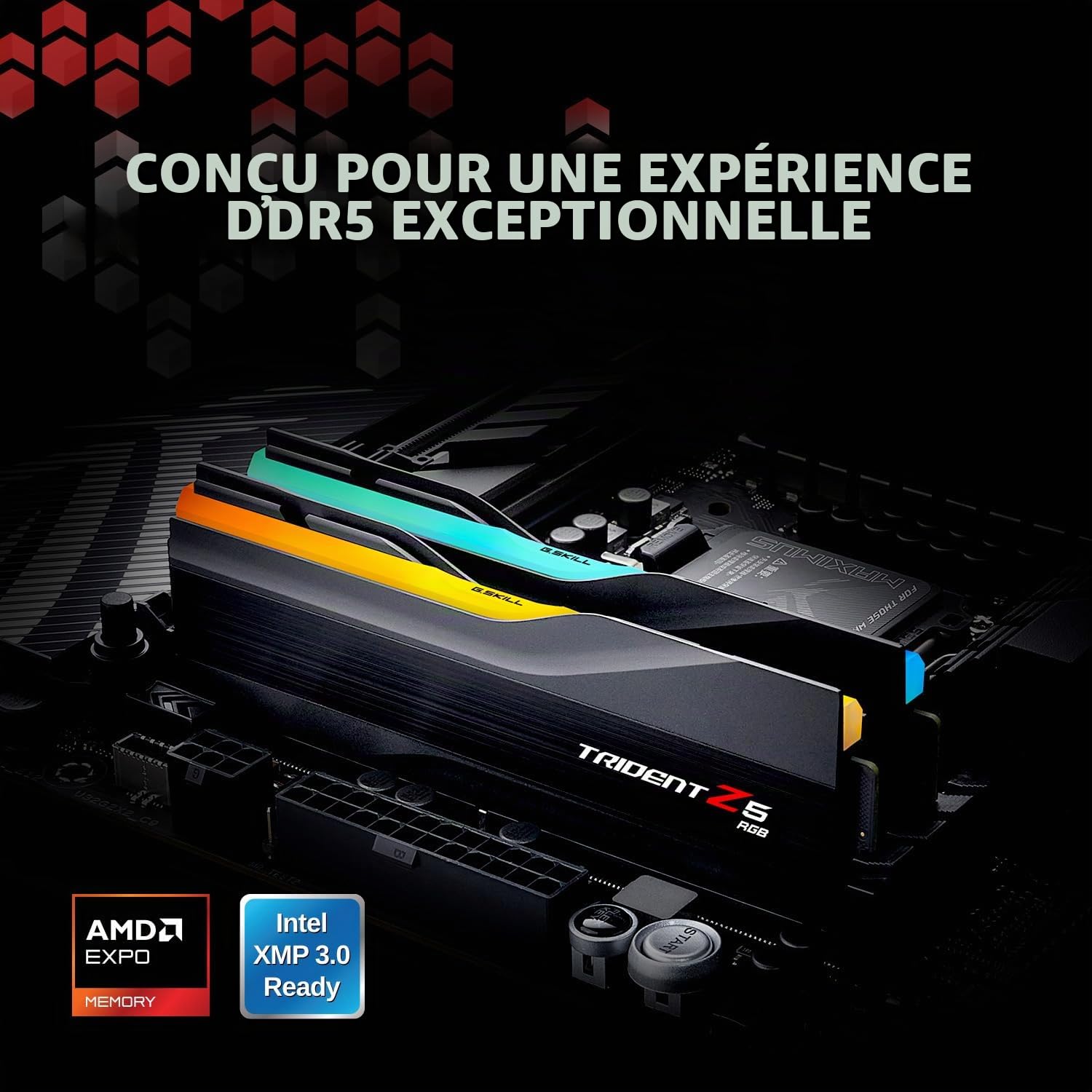 G.Skill Trident Z5 RGB F5-6000J3636F32GX2-TZ5RK Module de mémoire 64 Go 2 x 32 Go DDR5 6000 MHz