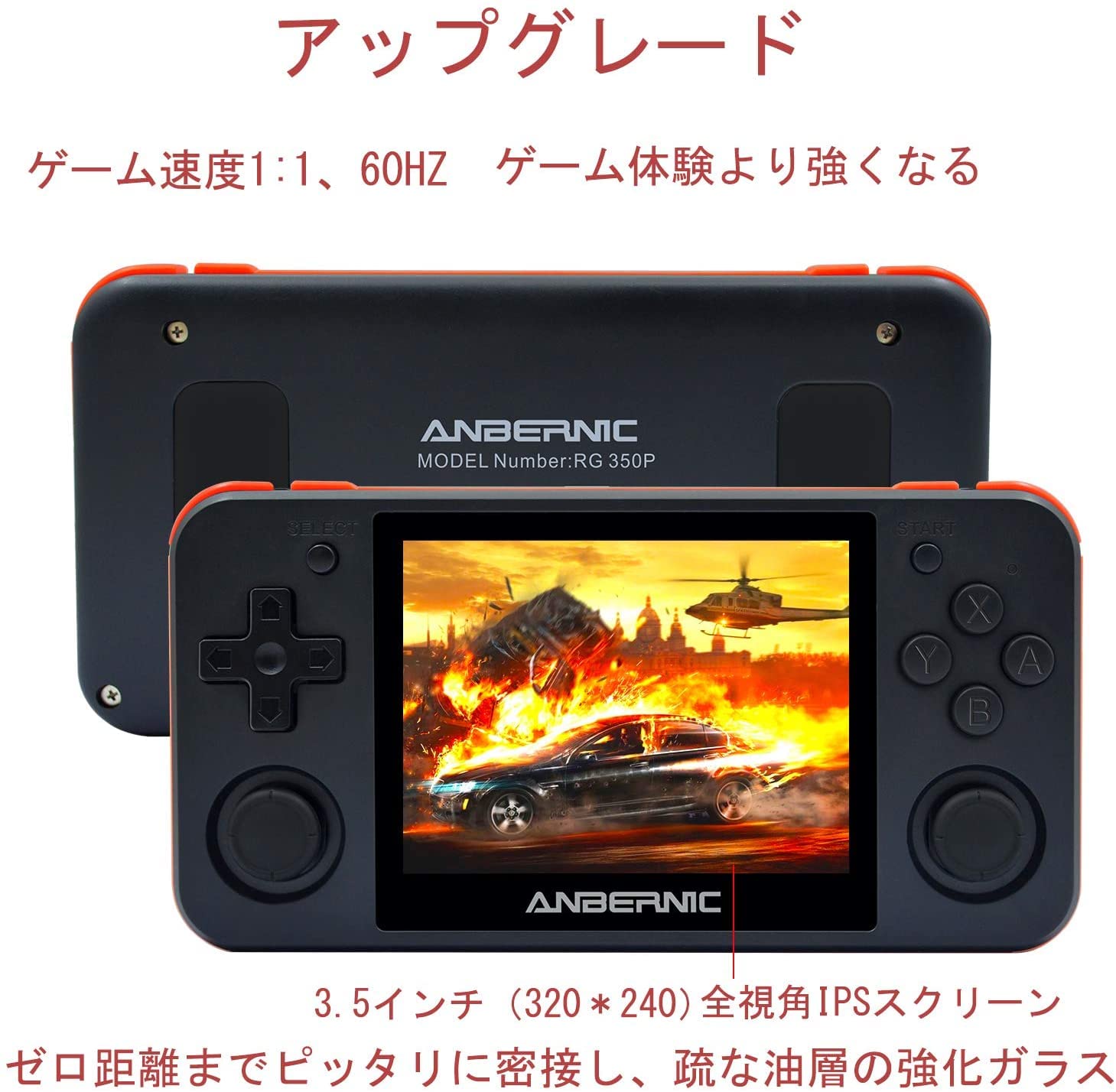携帯用ゲーム機本体 RGP350P ANBERNIC-RG350pレトロポータブルビデオゲームコンソール,3.5