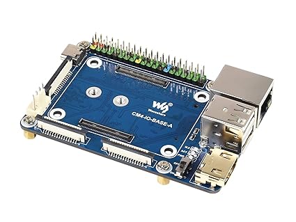 for Raspberry Pi Compute Module 4 IO Board,Mini Base Board (A) Lite Version with Standard CM4 Socket and Color-Coded Raspberry Pi 40PIN GPIO Header Onboard CSI/DSI/FAN/HDMI/USB/RJ45 Connectors