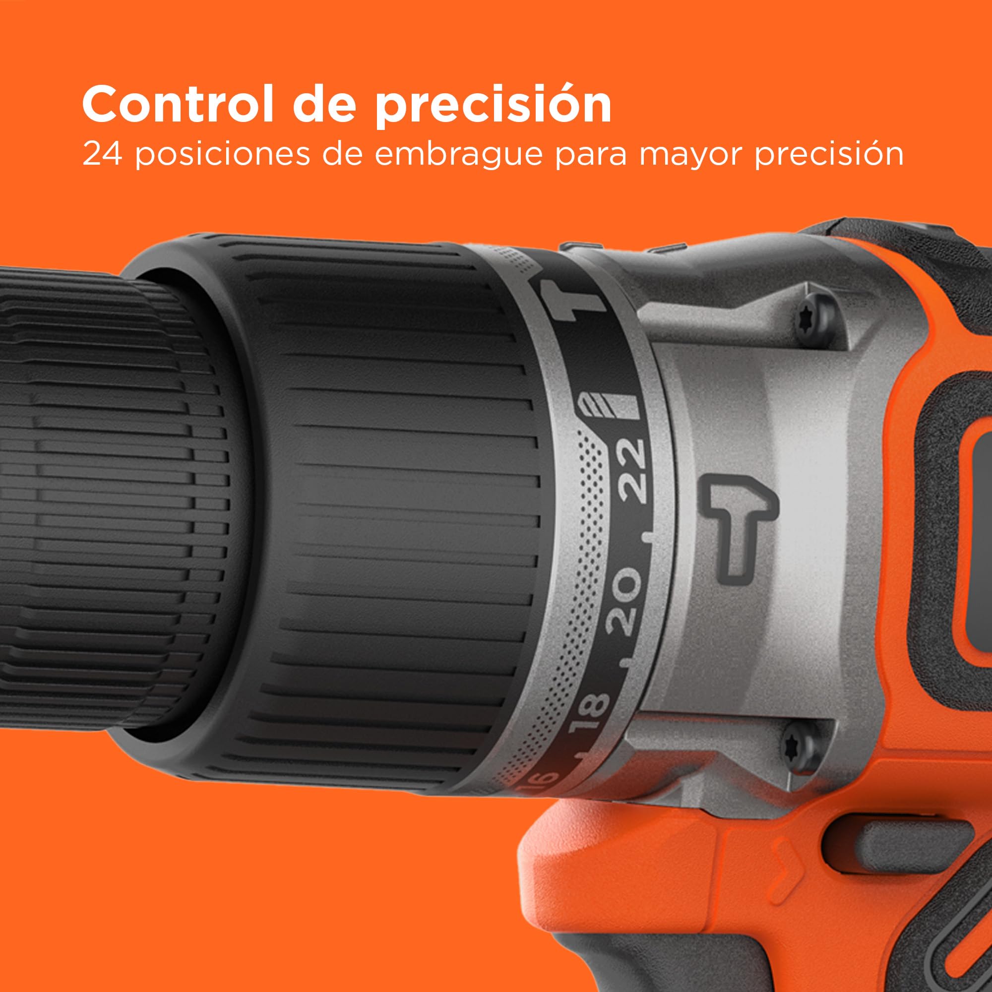 BLACK+DECKER Taladro percutor inalámbrico de 18V con 2 baterías de 2,5Ah, velocidad variable, 2 engranajes, 52Nm de par, POWERCONNECT, BL188E2K-QW