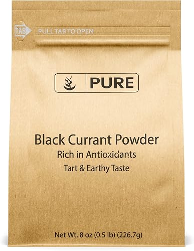 Pure Original Ingredients Polvo de grosella negra (8 oz) Batidos y batidos, naturalmente delicioso, sabor agrio y terroso