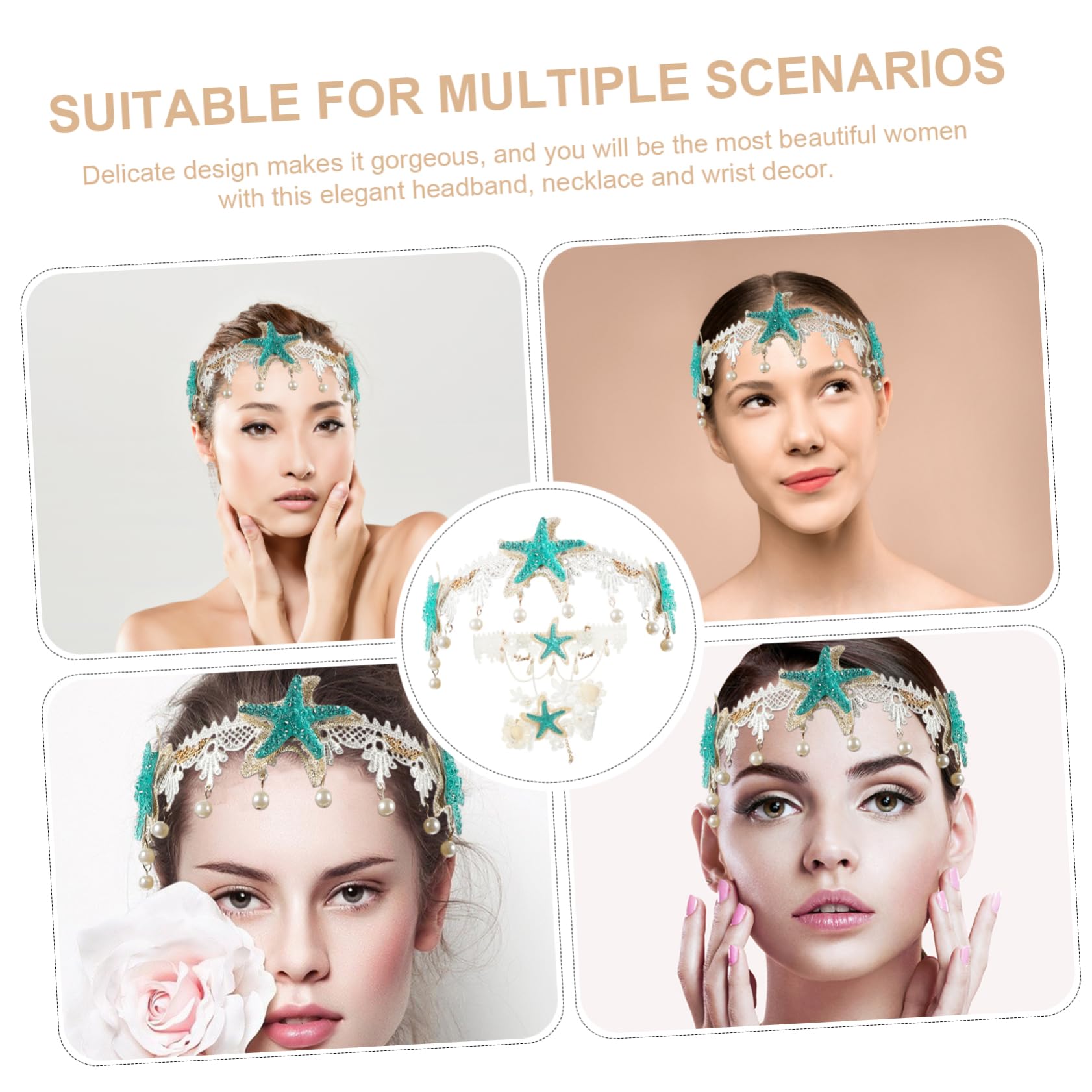 MAGICLULU Lot De 3 Bandeaux À Cheveux Uniques En Forme Détoile De Mer Pour Femme Accessoire De Fête Denterrement De Vie De Jeune Fille