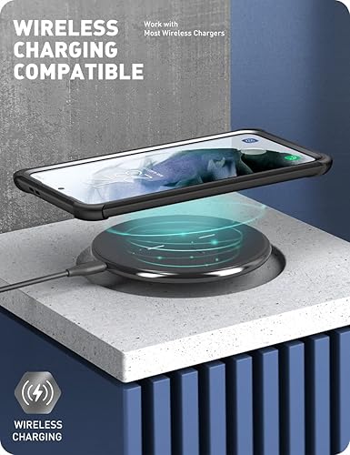 Miniatura 8 de i-Blason Serie Ares - Funda diseñada para Samsung Galaxy S21 FE 5G (versión 2022), funda transparente resistente de doble capa con protector de