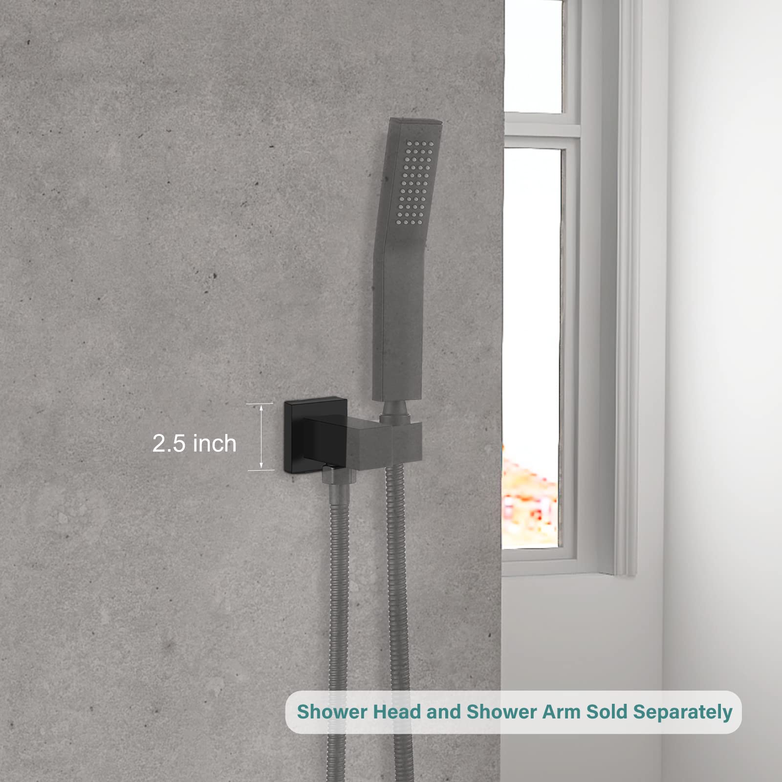 BathAce Shower Arm Flange, Stainless Steel Replacement Wall Split Flange/Escutcheon Plate Floor For Universal Standard Shower Head Arm Pipe (Round-Non Split, Brhed Nickel