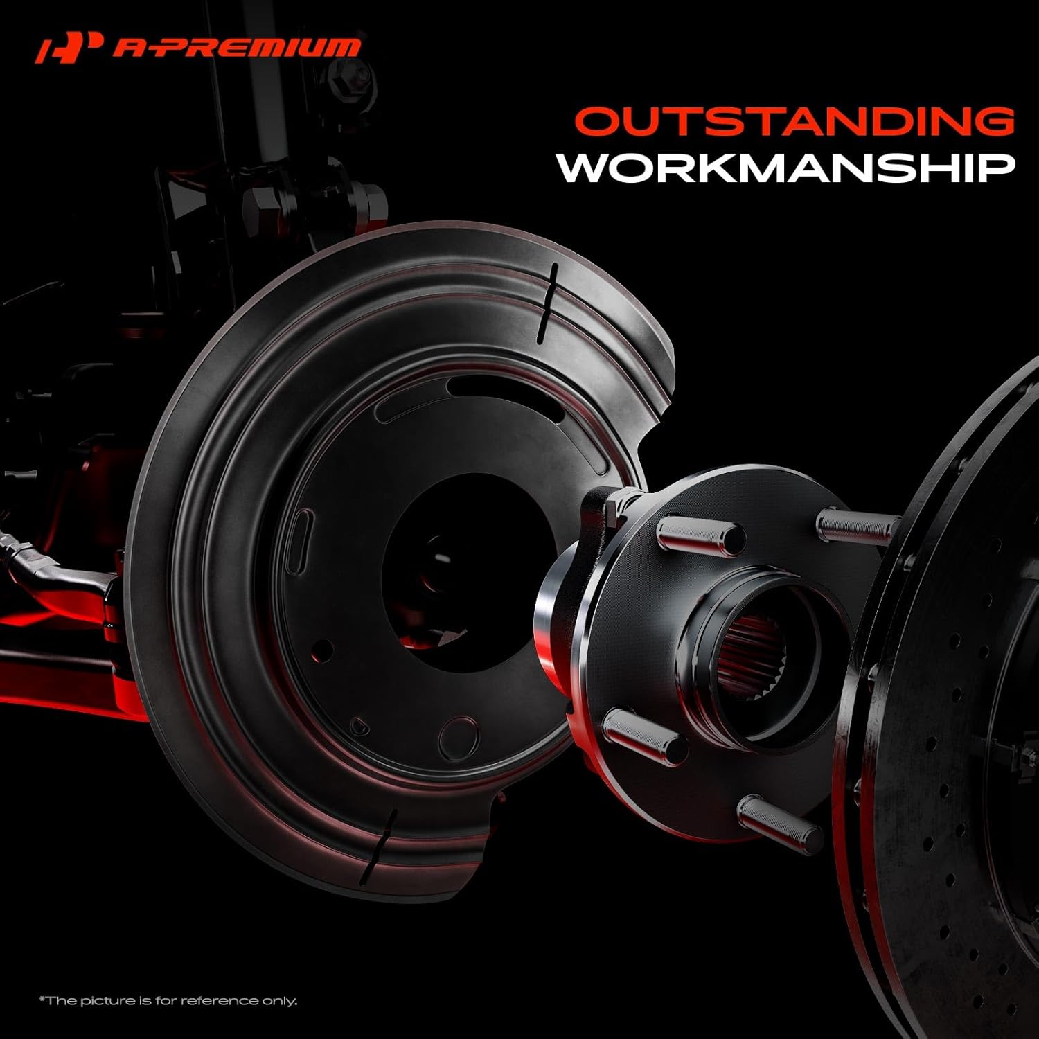 A-Premium Front Driver & Passenger Side Brake Dust Shield Compatible with Honda Models - Clarity 2018 2019 2020 2021