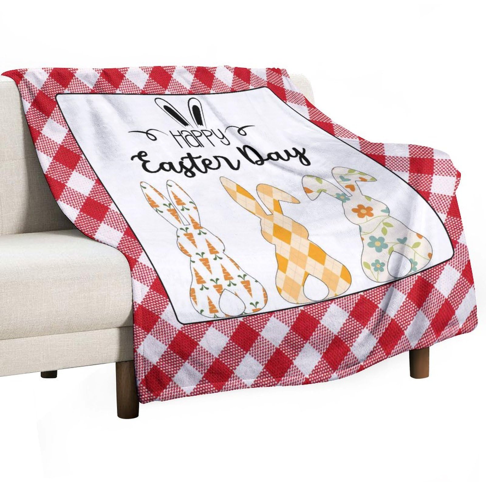 Couverture de lit motif lapin en polaire haut de gamme pour enfants