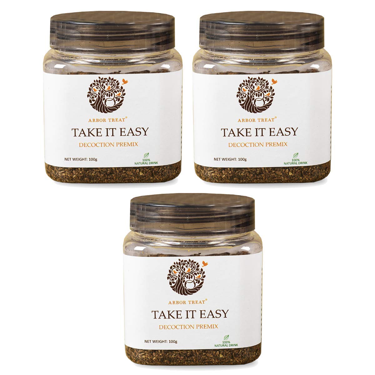 ARBOR TREAT Quick Digestion Support Kadha Take It Easy Jar | Decoction Premix, 100 g (Pack of 3)