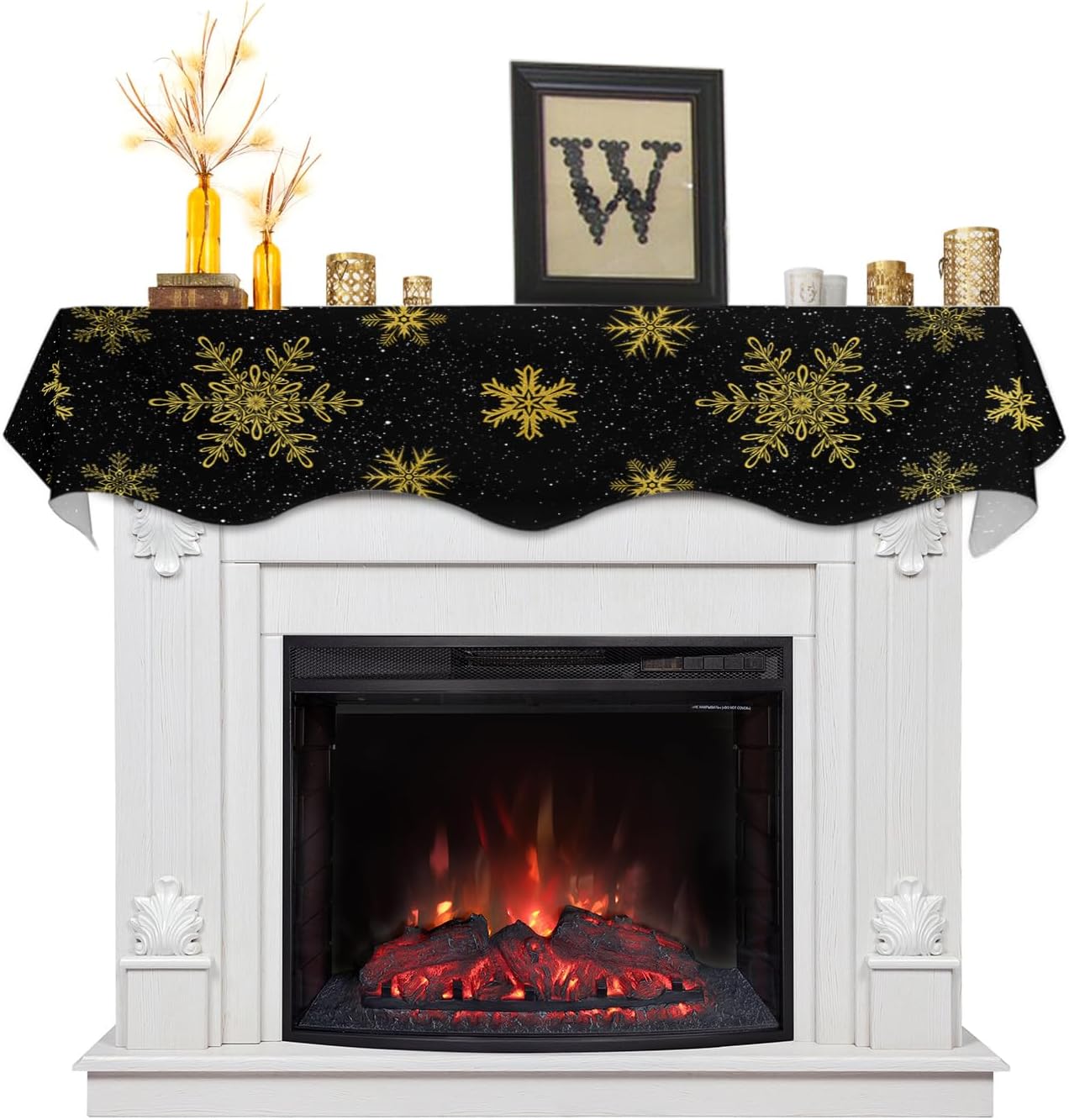 Christmas Fireplace Mantel Cover: Cozy Holiday Decor for Your Mantel
