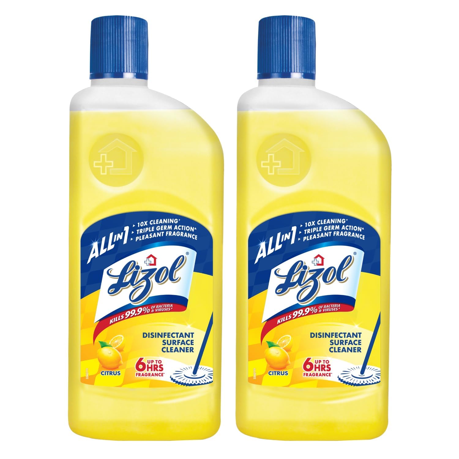 Lizol Disinfectant Surface & Floor Cleaner Liquid, Citrus - 625 ml (Pack of 2) | Suitable for All Floor Cleaner Mops | Kills 99.9% Germs| India's #1 Floor Cleaner-image-21