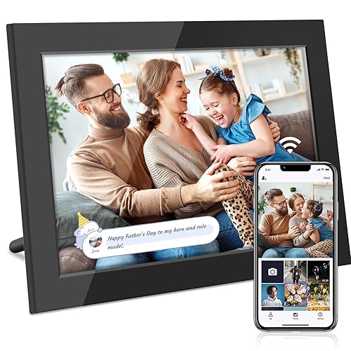 Bgift 10.1 Inch WiFi Digital Picture Frame, Digital Photo Frame with 32GB Storage and SD Card Slot, IPS HD Touch Screen Share Photos and Videos Remotely via APP - Ideal for Family and Friends - 10.1" Black 2