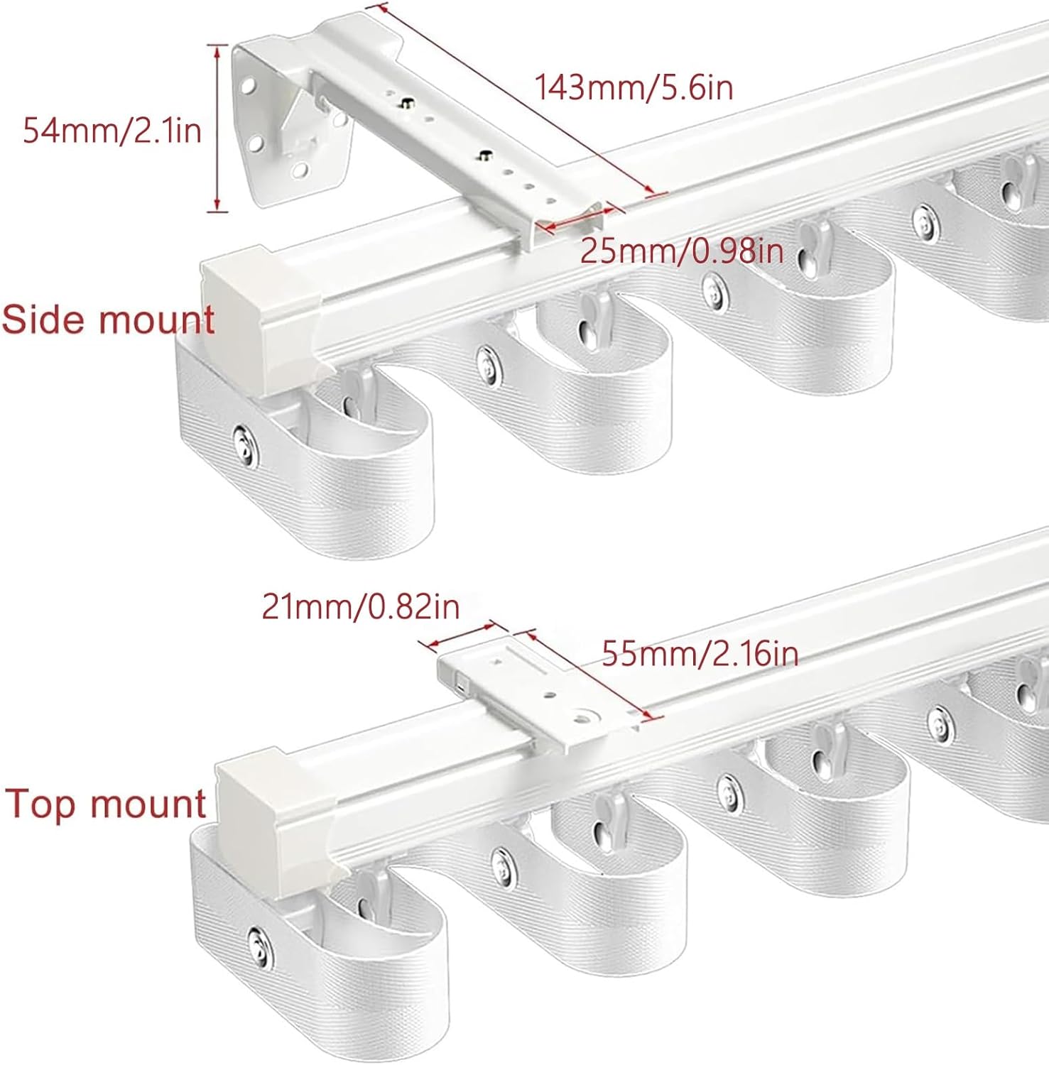 軽量で耐久性のあるアルミ製カーテンレール、蛇型スライドカーテンレール、壁または天井に取り付け可能、固定間隔ビードベルト付きシングルト
