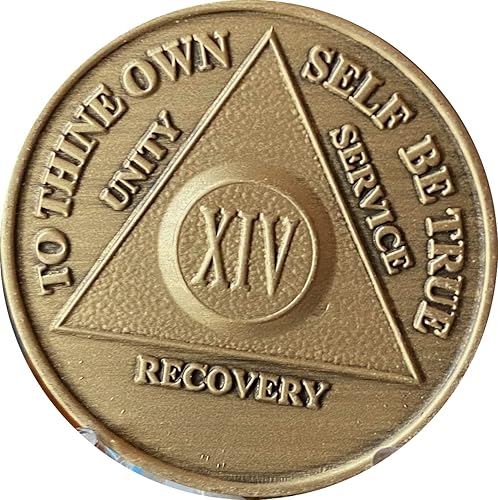 Miniatura 3 de wendells - Chip de aniversario de bronce con medallón AA de 14 años, Bronce, No es una piedra preciosa