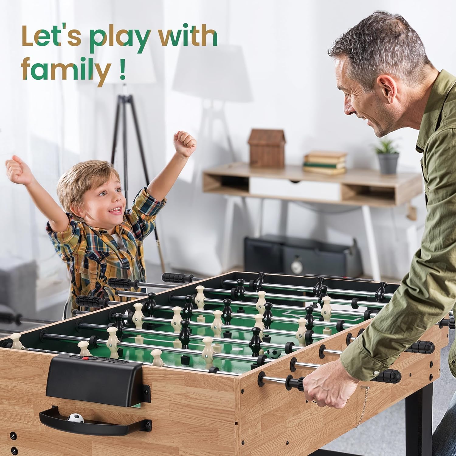 4 in 1 Multi Sport Spieltisch, Combo Spieltisch für Kinder Billardtisch, Kickertisch, Tischtennistisch, Air Hockey mit allem Zubehör tolles Geschenk für Kinder (4ft, 1.2m)