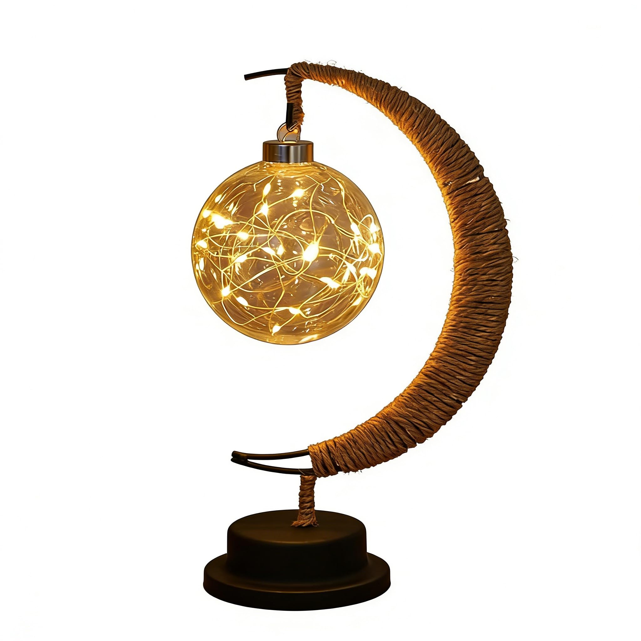 – Moon Lamp LED Night Light Enchanted Lunar Ramadan Lamp Decor Tabletop Fairy Celestial Lights for Home Decor, Nursery, Kids Room | Romantic Gift, Birthday, Christmas Decoration Battery Powered