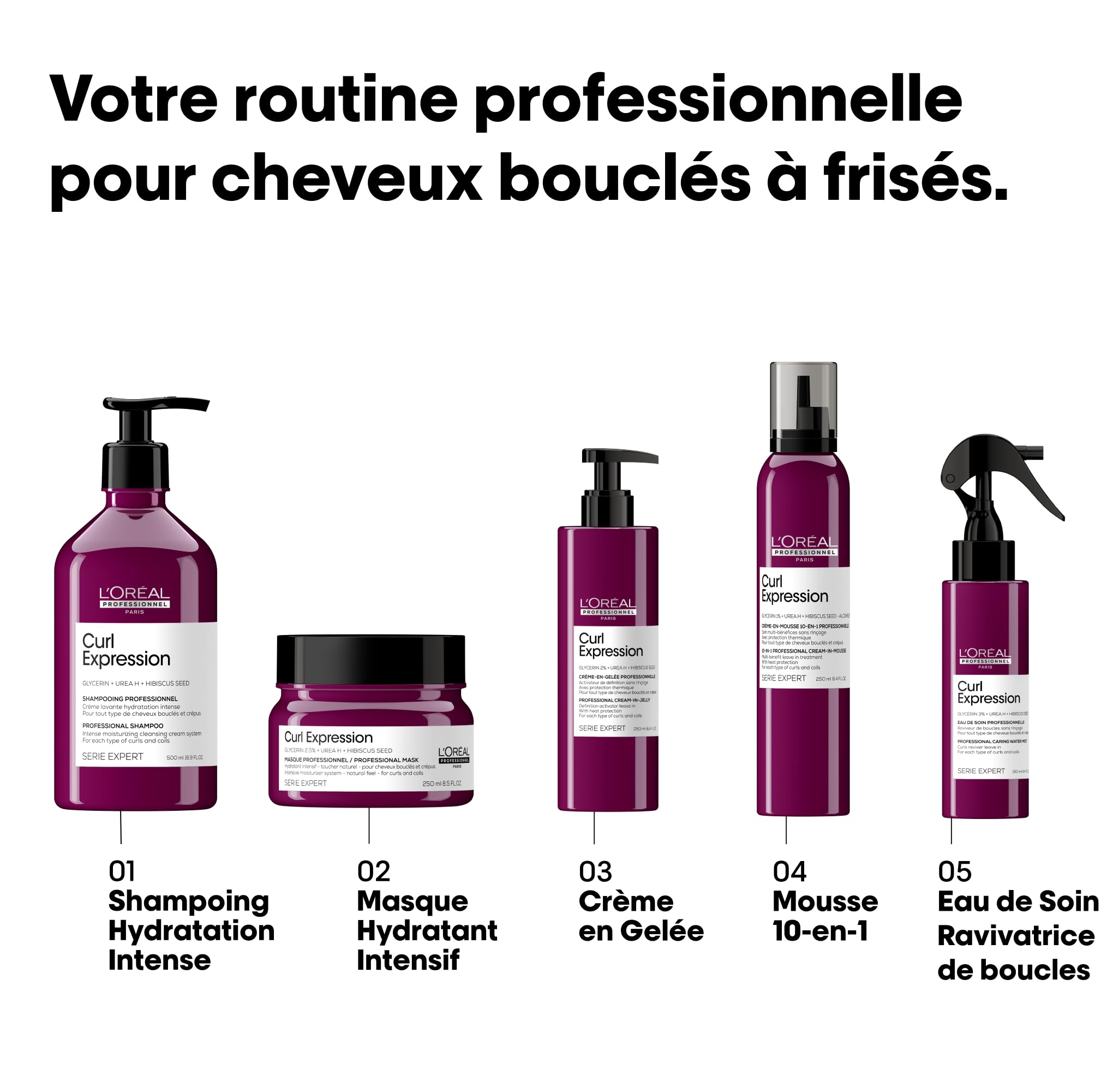 L'OREAL PROFESSIONNEL - Gelée Lavante Anti-Résidus Curl Expression - Shampoing Cheveux Bouclés & Frisés - Nettoie & Purifie - Hydratation & Légèreté - Glycérine Végétale & Urée - Sans Sulfate - 500 ml
