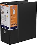 QuickFit Heavy-Duty 3-Ring File Binder, Locking D-Ring, View Binder, 4 Inch, Black