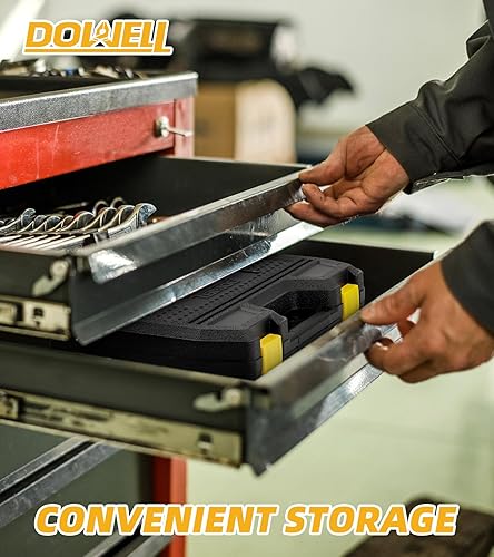 Miniatura 28 de DOWELL Kit de herramientas Conjunto de herramientas 116 piezas para el hogar Kit de herramientas de mano para el hogar con caja de herramientas caja