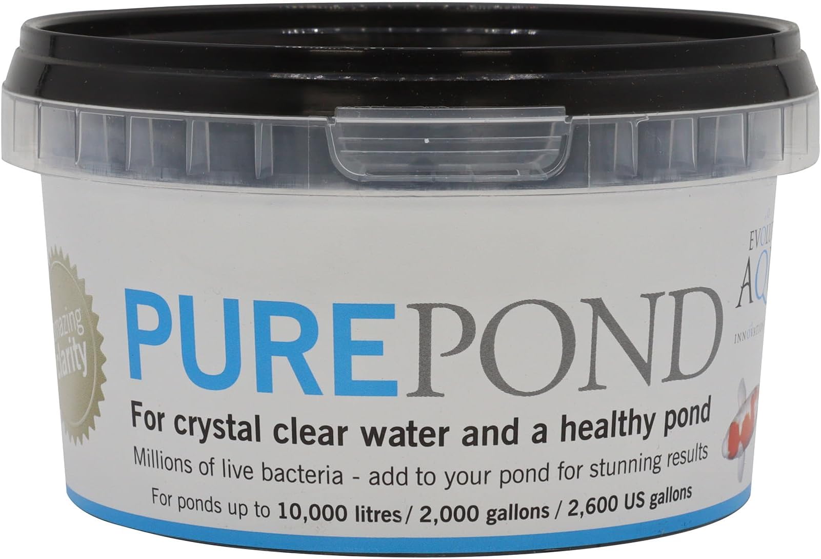 Pure Pond – Beneficial Bacteria for Ponds | Pond Bacteria Treatment & Healthy Water Maintenance for clear pond | Aids biological filtration and Fish Safe Pond Equaliser | 500ml