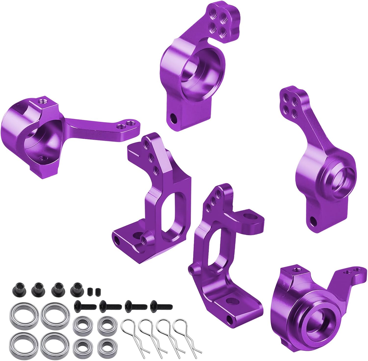 Hobbypark 102010 102011 102012 Aluminum Steering Knuckle Kit Hub Carrier Mount Set Upgrade Parts for RC Redcat Volcano EPX Monster Truck HSP