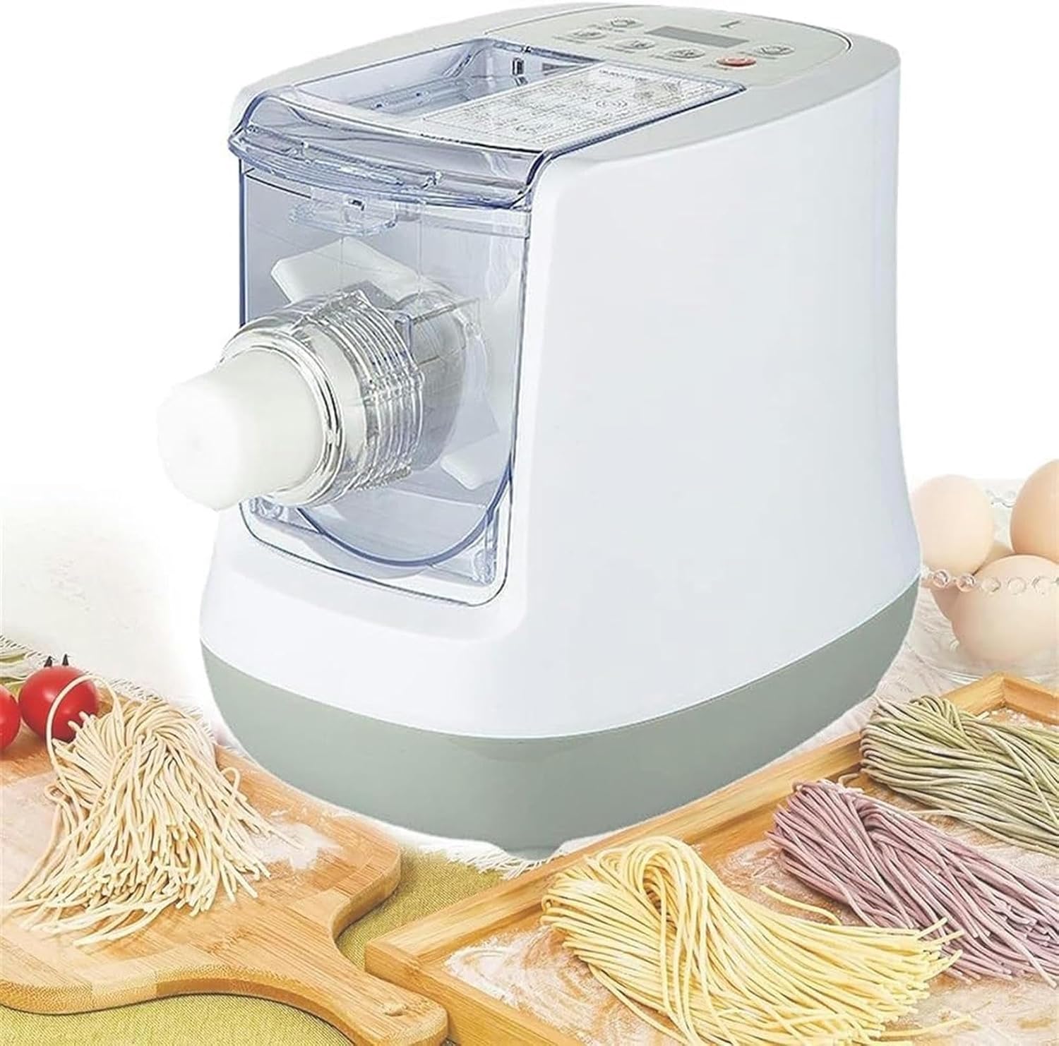 Wzglod Electric Home Pasta Maker Machine 260W Automatic Pasta and Noodle Maker- 13 Noodle Shapes Homemade Fresh Spaghetti in 10 Minutes,for Making Noodles,Macaroni and Dumplings