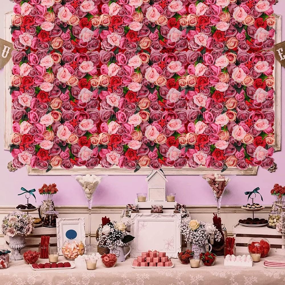 Amazon｜ピンクの花の壁 フラワーウォールパネル 背景フラワーウォール