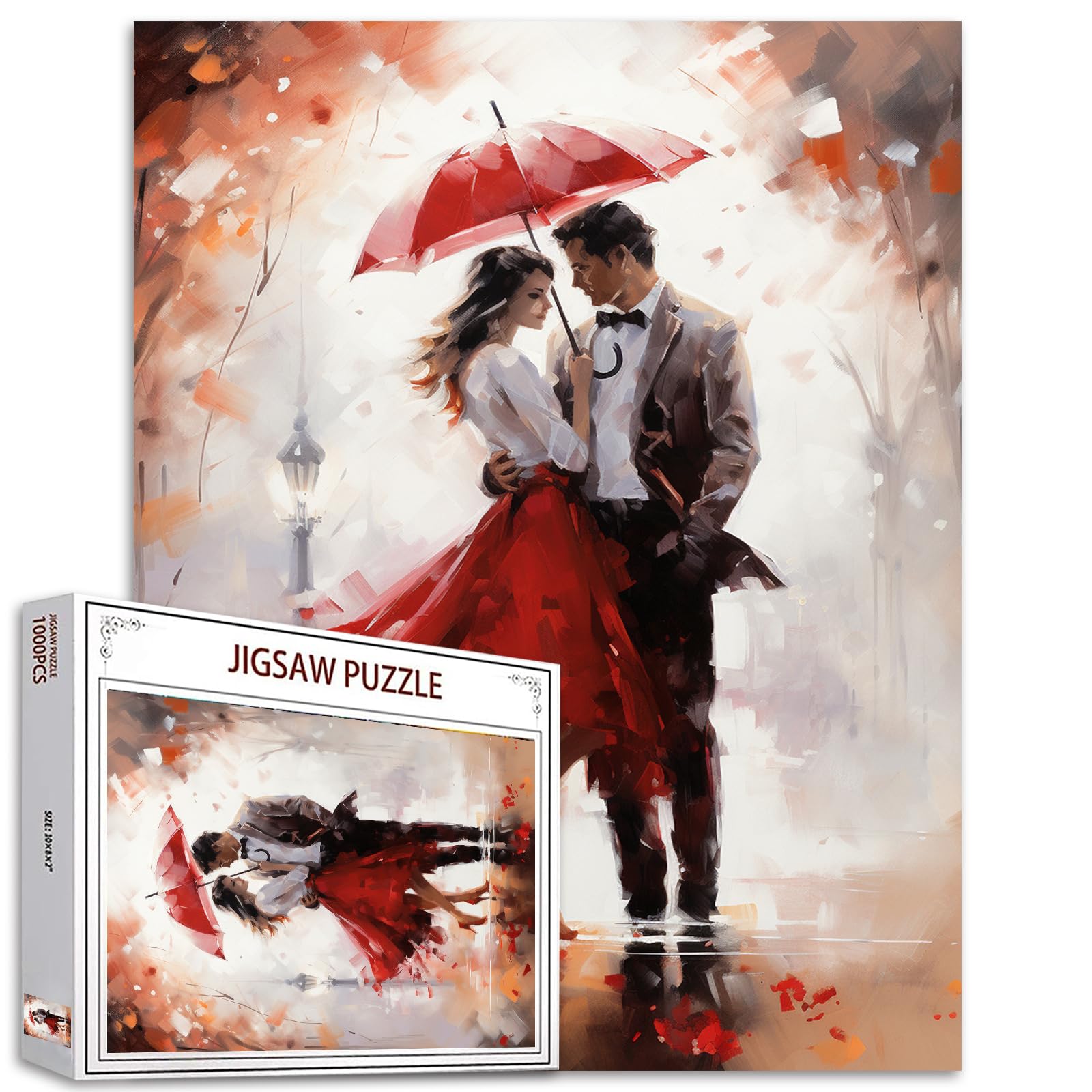 Tucocoo Watercolor Girl Jigsaw Puzzles for Adults 1000 Pieces, Koi Fish Blue Ocean Abstract Art Jigsaw Puzzle Colorful DIY Handwork Puzzles for Home Decoration, Family Puzzle Perfect for Game Nights — view 21