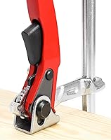 Vista 4 de QWORK Ratcheting Table Clamp, 2 Pack Quick Release Bar Clamp with 6-5/16" Capacity and 2-5/16" Throat Depth for Sanding, Cutting