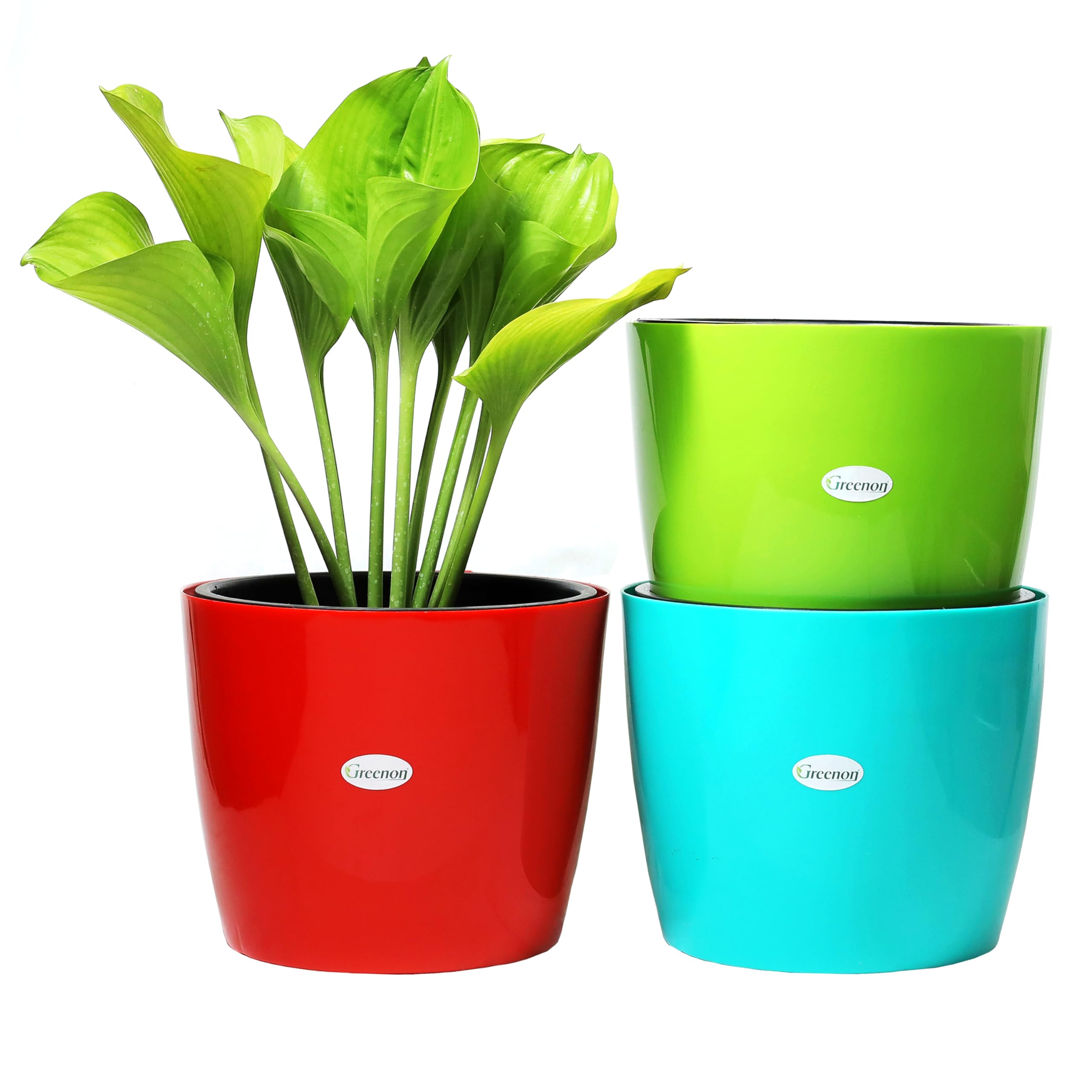 GREENON Self Watering Pots - Set of 3 -19 GREENON Self Watering Pots - Set of 3 -19