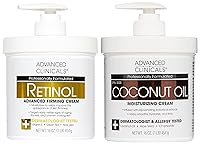 Vista 14 de Advanced Clinicals - Crema corporal de colágeno sin fragancia y crema hidratante facial + crema corporal termoreafirmante de aceite de grano de café