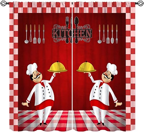 Miniatura 15 de Cortinas rústicas de cocina de granja, hojas verdes florales de primavera, cortinas retro de tablones de madera campestre para dormitorio, comedor,