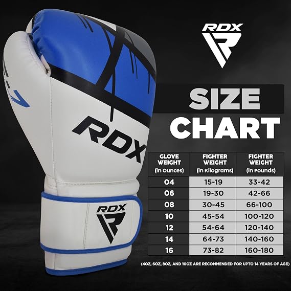 RDX Boxing Gloves EGO for Men, Women & Kids | Maya Hide Leather Sparring Gloves for Muay Thai,Kickboxing & MMA | Ventilated Palm, Long Wrist Support,Training & Punching Bag Workout,4 6 8 10 12 14 16oz